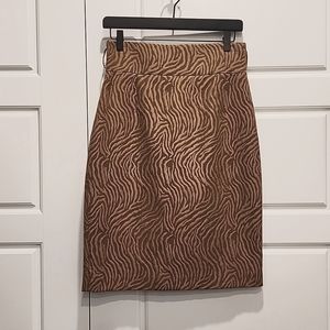 ANTONIO MELANI BROWN ZEBRA SKIRT